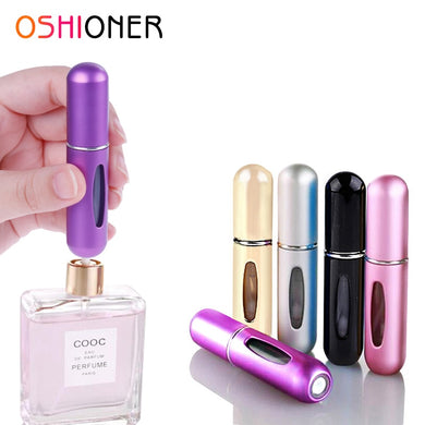 OSHIONER 5ml 8ml Refillable Mini Perfume Spray Bottle Aluminum Spray Atomizer Portable Travel Cosmetic Container Perfume Bottle