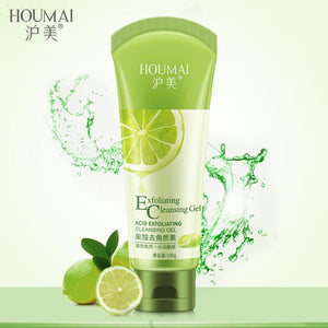 HOUMAI Fruit Acid Exfoliating Facial Scrubs Cream Skin Whitening Facial Aging Keratin Care Dead Skin Remover