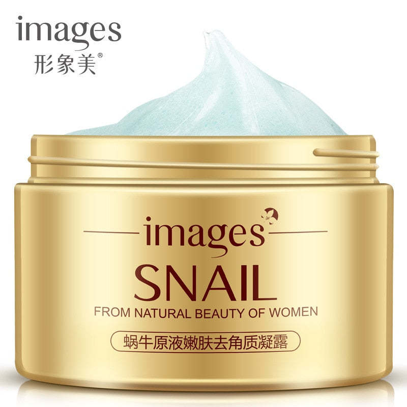 images Snail Rejuvenation Cream Whitening Hydrating Cream Grind Arenaceous Acne Blackhead Remove Exfoliating Clean Gel Face Care