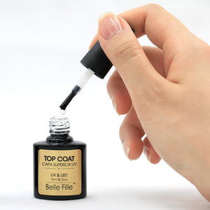 Belle Fille Base and Top Coat Gel Nail Polish UV 10ml Transparent Soak Off Primer Gel Polish Gel Lacquer Nail Art Manicure
