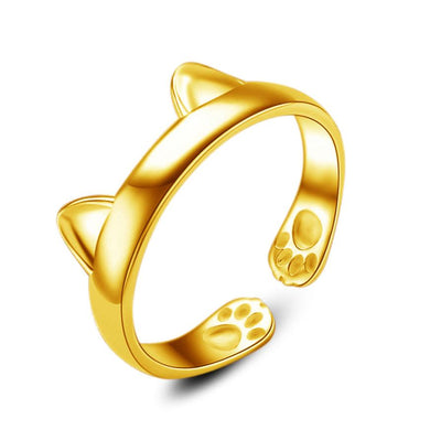 Fashionable precious Cute Silver Plated CAT EARS RING Thumb Ring Adjustable Beautiful Special Gift