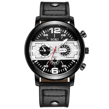 Load image into Gallery viewer, Couple Fashion Leather Band Analog Quartz Round Wrist Business men&#39;s watch