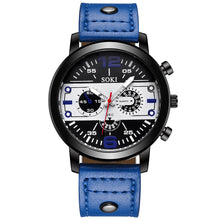 Load image into Gallery viewer, Couple Fashion Leather Band Analog Quartz Round Wrist Business men&#39;s watch