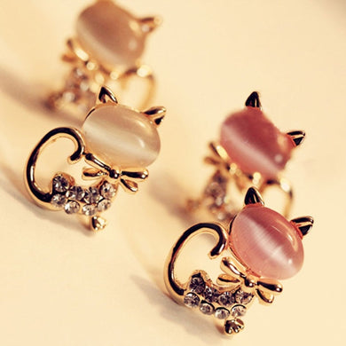 Women high quality Earrings fashion stones pink color