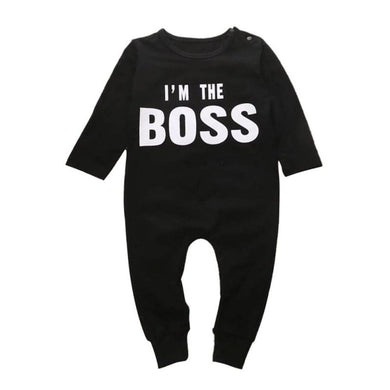 Baby Boys Letter Pattern Full Sleeve Cotton O-Neck Baby Rompers