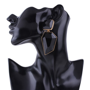 Women Silver Earrings Fashion Drop Earrings Match with suitable apparel Marble Stone jewelry