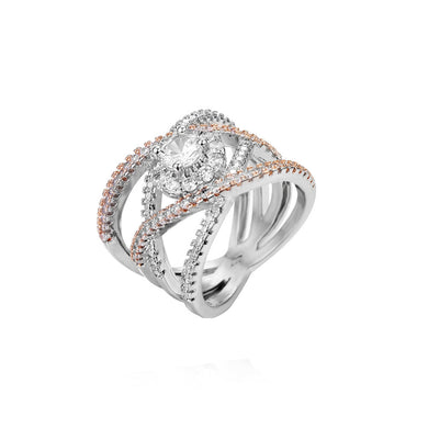 Women Crystal Aluminium Alloy Irregular Shape Fashion Rings