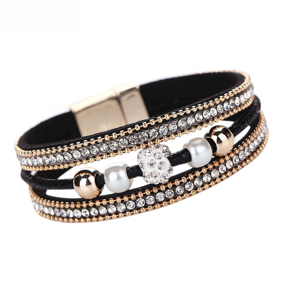 Women multi Bangle Bracelet Rolo Chain Wristband trendy style Women Fashion