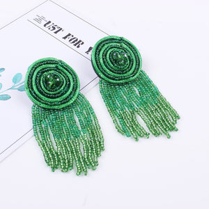 Women's New Fashion Long Tassel Elegant Earrings Ear Stud Jewelry Gift