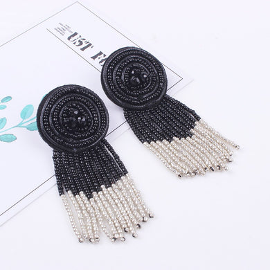 Women's New Fashion Long Tassel Elegant Earrings Ear Stud Jewelry Gift