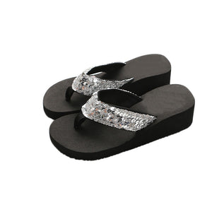 Women's Sequins Anti-Slip Slipper Used for Outdoor Flip-flops