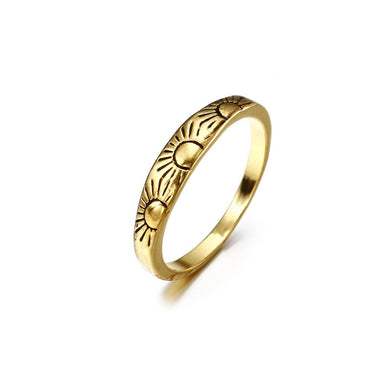 Women Round Cocktail Ring Fashion Sun Ring Women Jewelry