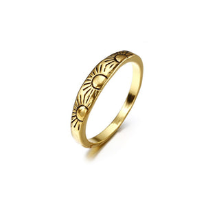 Women Round Cocktail Ring Fashion Sun Ring Women Jewelry
