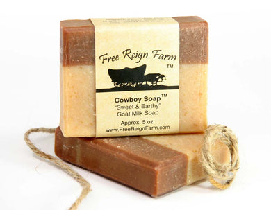 Cowboy Soap - Sweet & Earthy Goat Milk Soap - 4 Pack