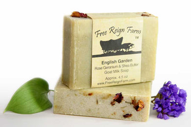 English Garden - Shea Butter Geranium Goat Milk Soap - 4 Pack