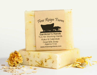 Gardener's Hands - Unscented Calendula & Kukui Goat Milk Soap - 4 Pack