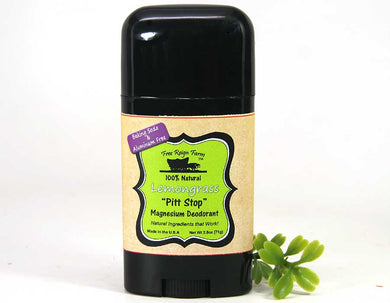Pitt-Stop Magnesium Deodorant (Lemongrass) - 4 Pack