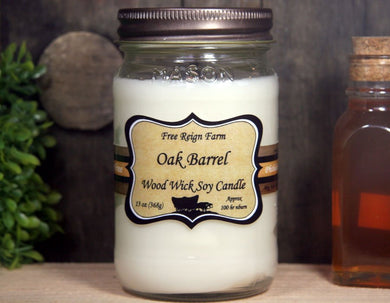 Oak Barrel - Wood Wick Candle
