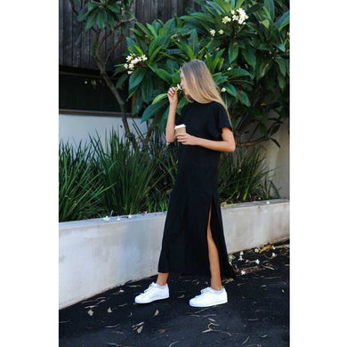 Maxi T Shirt Dress Women Summer Beach Casual Sexy Boho Knitted Vintage Bandage Bodycon Wrap Black Long Cotton Dresses Plus Size