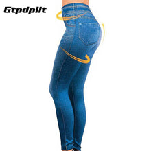Load image into Gallery viewer, Gtpdpllt S-XXL Women Fleece Lined Winter Jegging Jeans Genie Slim Fashion Jeggings Leggings 2 Real Pockets Woman Fitness Pants