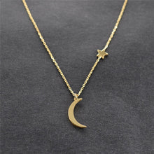 Load image into Gallery viewer, Ahmed Simple Star &amp; Moon Pendant Necklace For Women New Bijoux Maxi Statement Necklaces Collier Fashion Jewelry