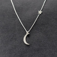 Load image into Gallery viewer, Ahmed Simple Star &amp; Moon Pendant Necklace For Women New Bijoux Maxi Statement Necklaces Collier Fashion Jewelry