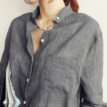 Load image into Gallery viewer, Chemisier Femme Womens Tops Fashion 2018 Autumn Linen White Shirt Women Long Sleeve Blouse Korean Woman Clothes Roupas Femininas