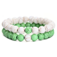 Load image into Gallery viewer, 2Pcs/Set Couples Distance Bracelet Classic Natural Stone White and Black Yin Yang Beaded Bracelets for Men Women Best Friend Hot