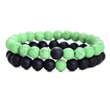 Load image into Gallery viewer, 2Pcs/Set Couples Distance Bracelet Classic Natural Stone White and Black Yin Yang Beaded Bracelets for Men Women Best Friend Hot