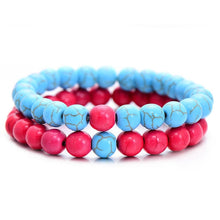 Load image into Gallery viewer, 2Pcs/Set Couples Distance Bracelet Classic Natural Stone White and Black Yin Yang Beaded Bracelets for Men Women Best Friend Hot