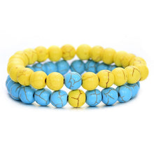 Load image into Gallery viewer, 2Pcs/Set Couples Distance Bracelet Classic Natural Stone White and Black Yin Yang Beaded Bracelets for Men Women Best Friend Hot