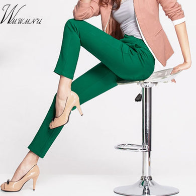 2018 NEW women's casual OL office Pencil Trousers Girls's cute 12 colour Slim Stretch Pants fashion Candy Jeans Pencil Trousers
