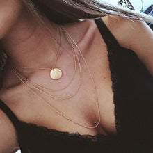 Load image into Gallery viewer, New fashion trendy jewelry copper choker multi layer necklace gift for women Boho Layering Chokers Chockers girl x242