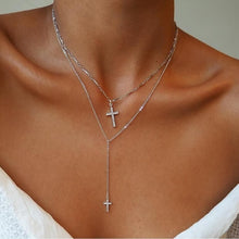 Load image into Gallery viewer, Bls-miracle Bohemian Multi layer Pendant Necklaces For Women Fashion Golden Geometric Charm Chains Necklace Jewelry Wholesale