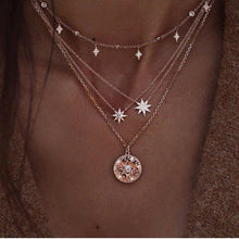 Load image into Gallery viewer, Bls-miracle Bohemian Multi layer Pendant Necklaces For Women Fashion Golden Geometric Charm Chains Necklace Jewelry Wholesale