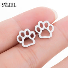 Load image into Gallery viewer, SMJEL Stainless Steel Mickey Stud Earrings for Women Girls Minimalist Fox Cat Hedgehog Earings Jewelry Animal Accessories Gifts