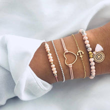 Load image into Gallery viewer, 30 Styles Mix Turtle Heart Pearl Wave LOVE Crystal Marble Charm Bracelets for Women Boho Tassel Bracelet Jewelry Wholesale