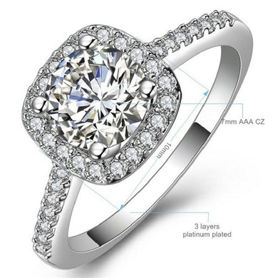ZN 2019 New Cubic Zirconia Rings for Women Wedding Engagement Promise Statement Rings Fashion Jewelry