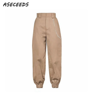 Spring 2019 fashion woman camo pants women cargo high waist pants loose trousers joggers women camouflage sweatpants streetwear