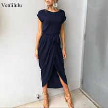 Load image into Gallery viewer, 2019 Plus Size Party Dresses Women Summer Long Maxi Dress Casual Slim Elegant Dress Bodycon Female Beach Dresses For Women 3xl