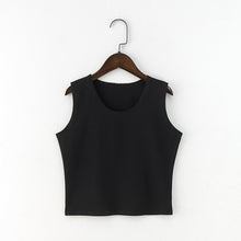 Load image into Gallery viewer, 7 Color Fashion Round Neck T Shirt Women Summer Sexy Sleeveless High Waist Crop Top Cotton Bottom Tops T Shirt female Streetwear