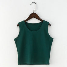 Load image into Gallery viewer, 7 Color Fashion Round Neck T Shirt Women Summer Sexy Sleeveless High Waist Crop Top Cotton Bottom Tops T Shirt female Streetwear