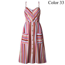 Load image into Gallery viewer, Elegant Button Women Dress Polka Dots Red Cotton Midi Dress 2019 Summer Casual Female Plus Size Lady Beach vestidos FICUSRONG