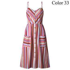 Elegant Button Women Dress Polka Dots Red Cotton Midi Dress 2019 Summer Casual Female Plus Size Lady Beach vestidos FICUSRONG
