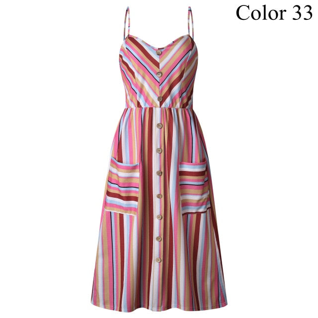 Elegant Button Women Dress Polka Dots Red Cotton Midi Dress 2019 Summer Casual Female Plus Size Lady Beach vestidos FICUSRONG
