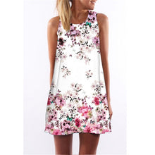 Load image into Gallery viewer, 2019 New Summer Fashion Women Sexy Tank Dress Slim Casual Camouflage Military O-Neck Print Splice Empire Mini Dresses Vestidos