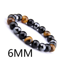 Load image into Gallery viewer, Natural Black Obsidian Hematite Tiger Eye Beads Bracelets Men for Magnetic Health Protection Women Jewelry Pulsera Hombre