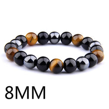 Load image into Gallery viewer, Natural Black Obsidian Hematite Tiger Eye Beads Bracelets Men for Magnetic Health Protection Women Jewelry Pulsera Hombre