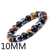 Load image into Gallery viewer, Natural Black Obsidian Hematite Tiger Eye Beads Bracelets Men for Magnetic Health Protection Women Jewelry Pulsera Hombre