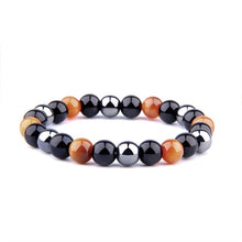 Load image into Gallery viewer, Natural Black Obsidian Hematite Tiger Eye Beads Bracelets Men for Magnetic Health Protection Women Jewelry Pulsera Hombre